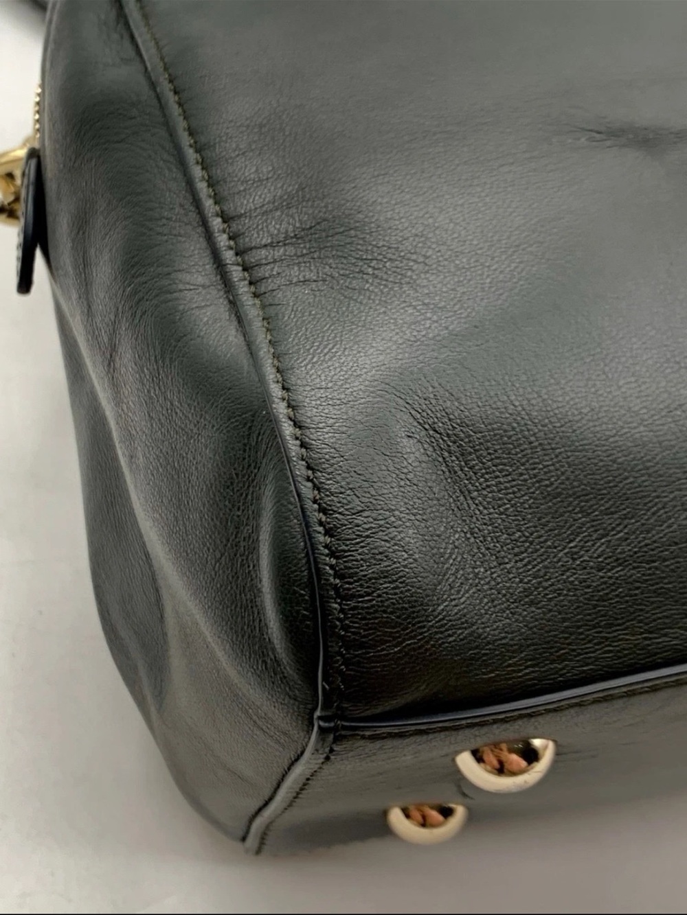 Mulberry Black Leather Satchel with Gold-Tone Plaque - Picture 8 of 14